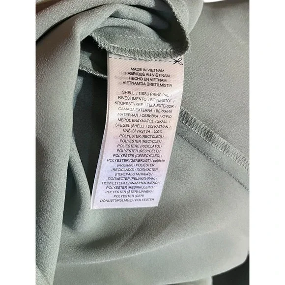 Lauren Ralph Lauren Floral Ruffle Georgette Dress Black Label Sz 8 Green Purple - Picture 10 of 10